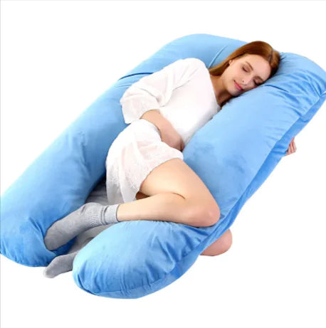 U-Shaped Side Sleeping Maternity Pillow with Leg Support