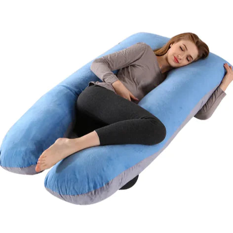 U-Shaped Side Sleeping Maternity Pillow with Leg Support