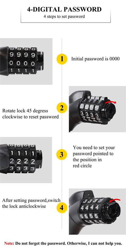 LED Lamp Anti-Theft Password Lock