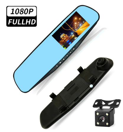 Dual Lens 4.19" Car Dash Cam 1080P Front and Rear