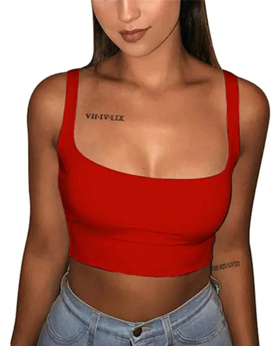 Sexy Slim-Fit Solid Strap Top for Women