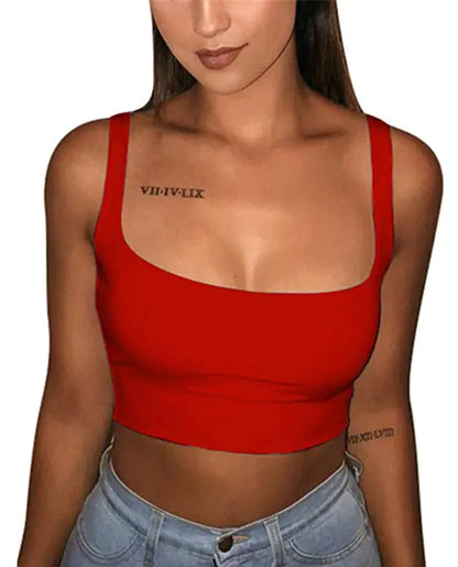 Sexy Slim-Fit Solid Strap Top for Women