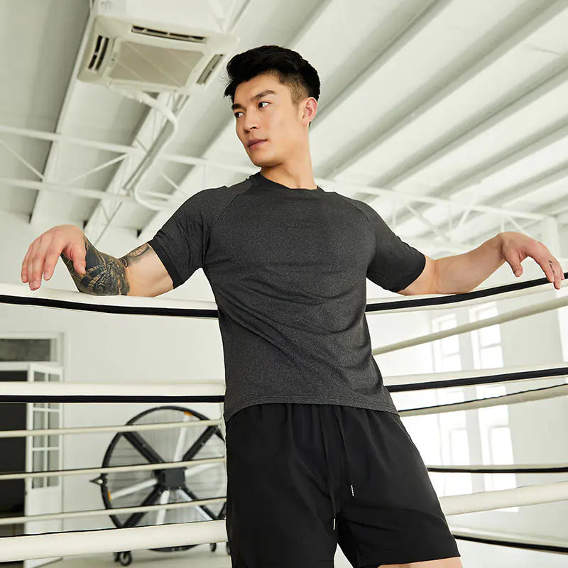 Men's Fitness Short Sleeve Quick-Dry Casual T-Shirt