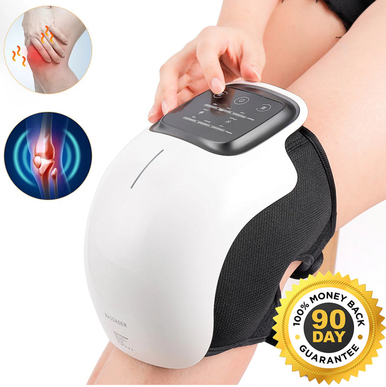 Smart Knee Massager with heat, Red light and massage therapy