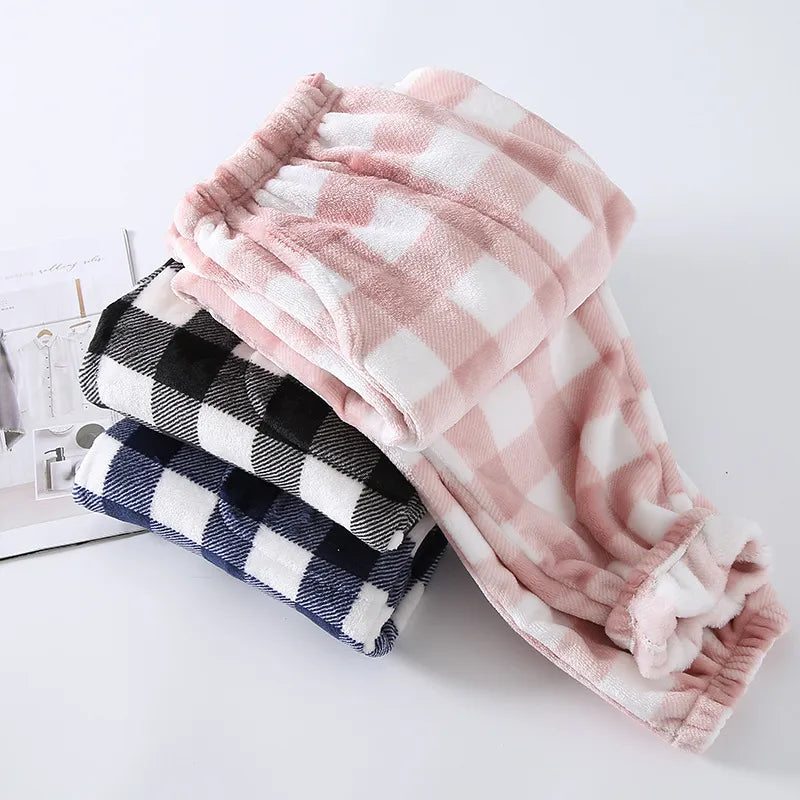 Thick Flannel Plaid Pajama Pants
