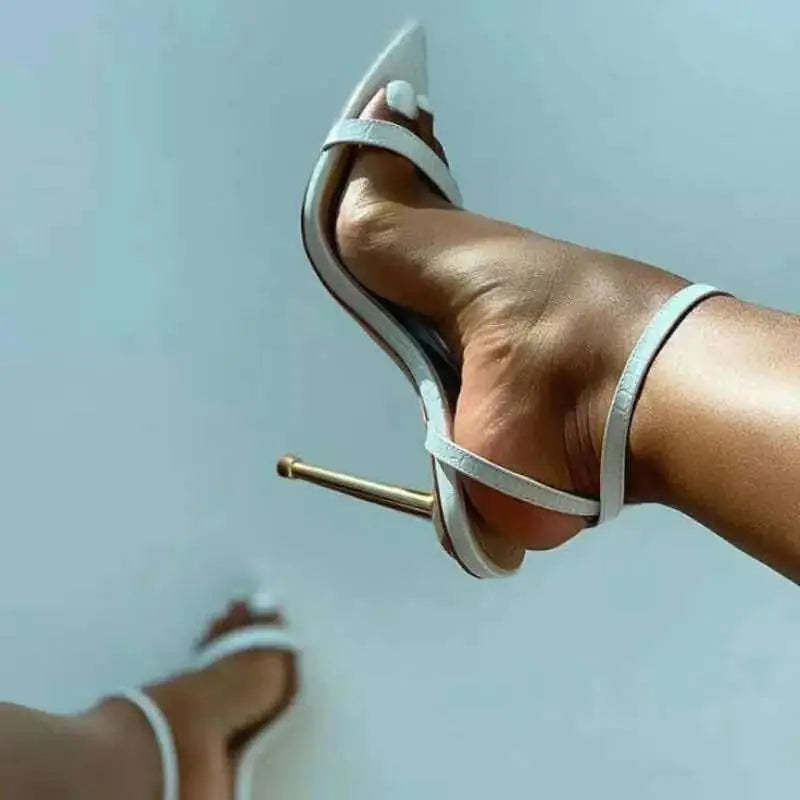 Pointed Toe Stiletto High Heel Sandals for Women