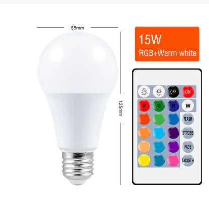Smart RGB LED Bulb, E27, Remote Control
