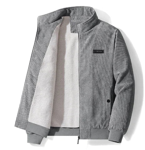 Men's Thickened Corduroy Lamb Coat - Plus Size Winter Jacket