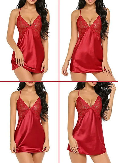 Women's Sexy Deep V Neck Backless Lingerie Nightwear