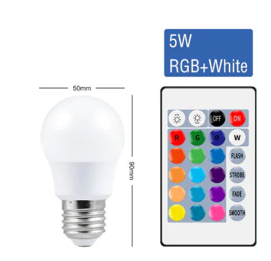 Smart RGB LED Bulb, E27, Remote Control