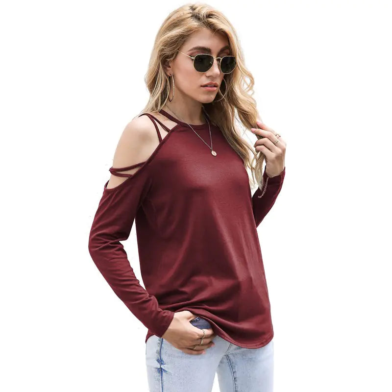 Long Sleeve Off-Shoulder Top for Women