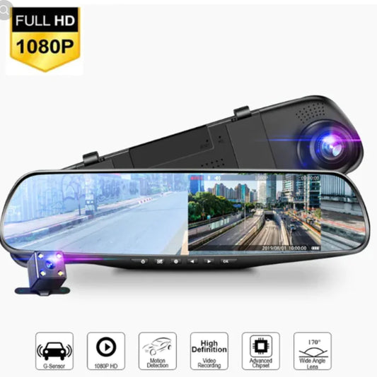 Dual Lens 4.19" Car Dash Cam 1080P Front and Rear