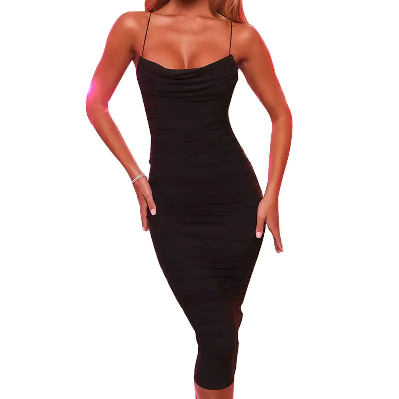 Backless Women's Tight Suspender Dress