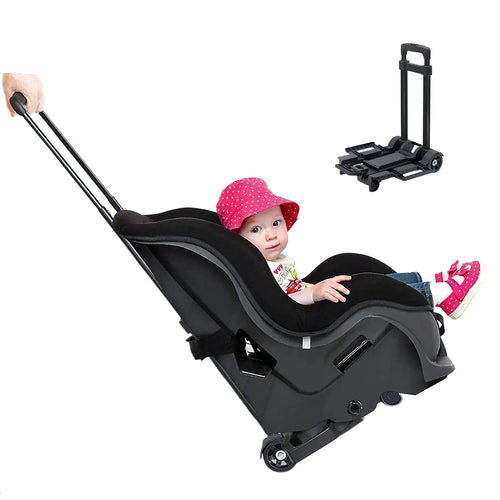 Car Seat Stroller Car Seat Carrier for Airport Car Seat Carrier with Wheels and Compact Fold Foldable Car Seat Travel Cart with Belt