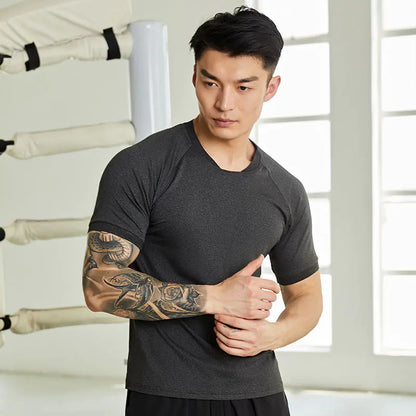 Men's Fitness Short Sleeve Quick-Dry Casual T-Shirt