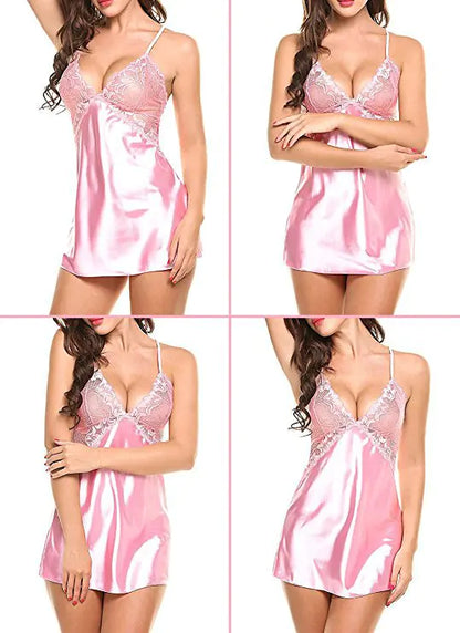 Women's Sexy Deep V Neck Backless Lingerie Nightwear
