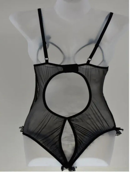 Transparent Lingerie Bodysuit Set