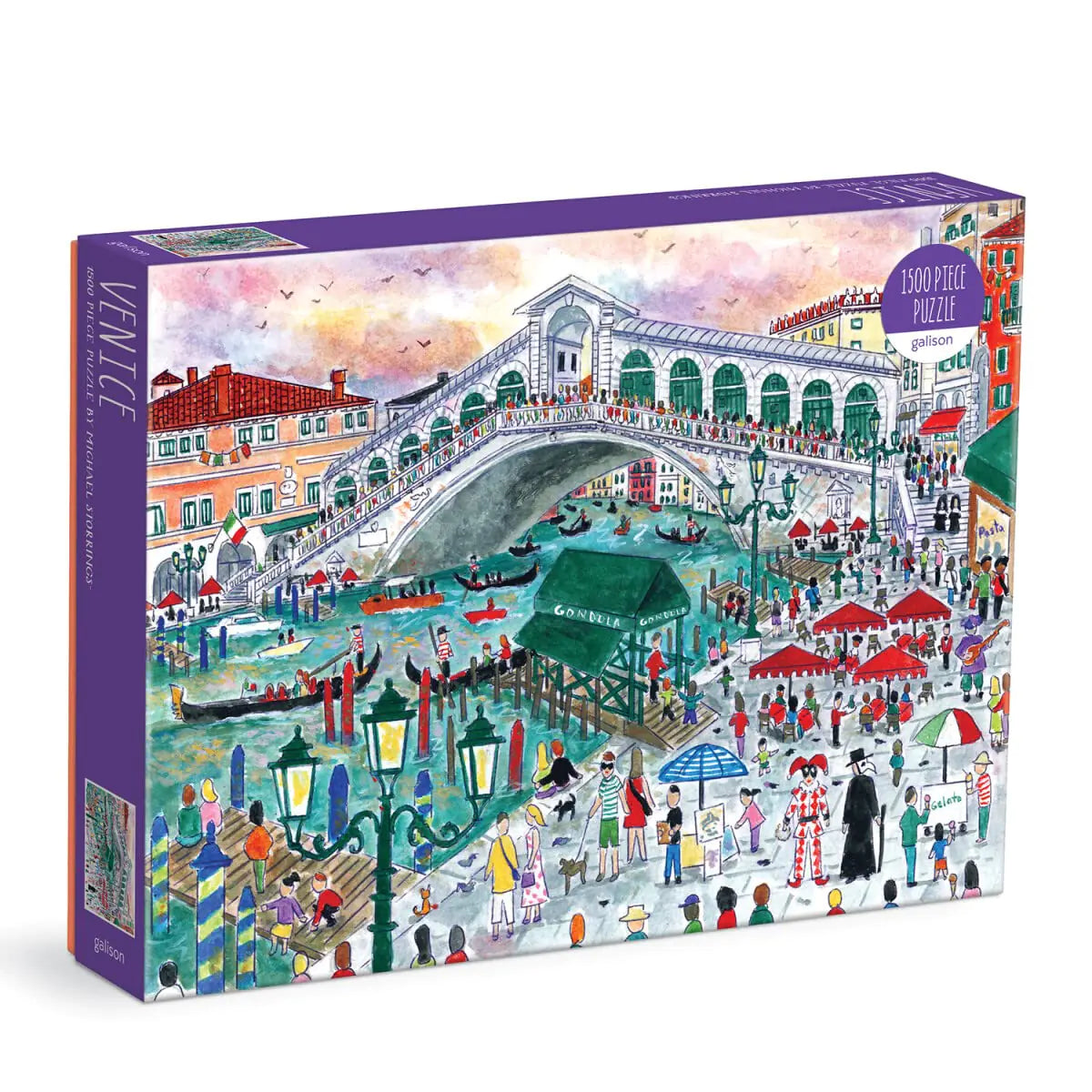Galison Michael Storrings Venice 1500 Piece Puzzle from Galison - Challenging 1500 Piece Jigsaw Puzzle Featuring Stunning Illustrations of Venice Thick and Sturdy Pieces Idea