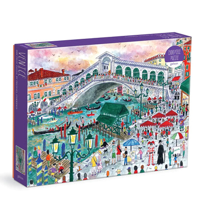 Galison Michael Storrings Venice 1500 Piece Puzzle from Galison - Challenging 1500 Piece Jigsaw Puzzle Featuring Stunning Illustrations of Venice Thick and Sturdy Pieces Idea