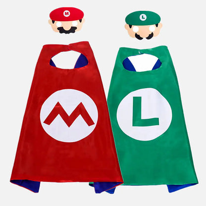 Mario Brothers Superhero Cape Costume for Kids
