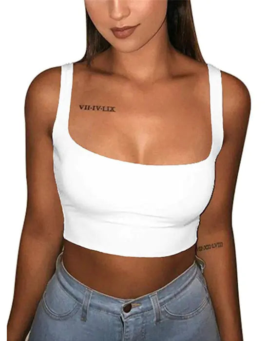 Sexy Slim-Fit Solid Strap Top for Women
