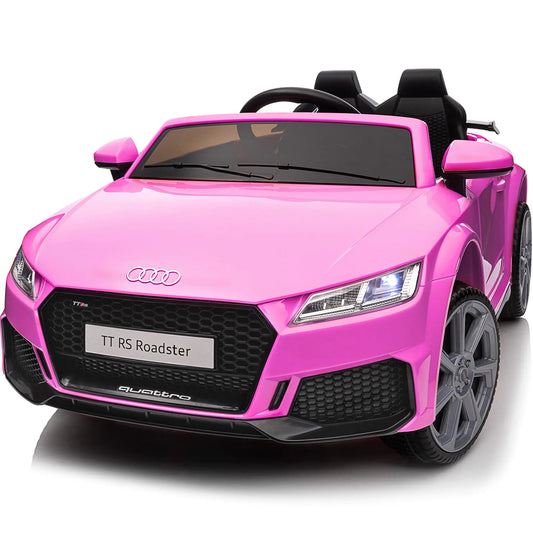 Hikiddo Electric Car for Kids Licensed Audi 6V Kids Ride on Car Toy for Toddlers with Remote - Pink