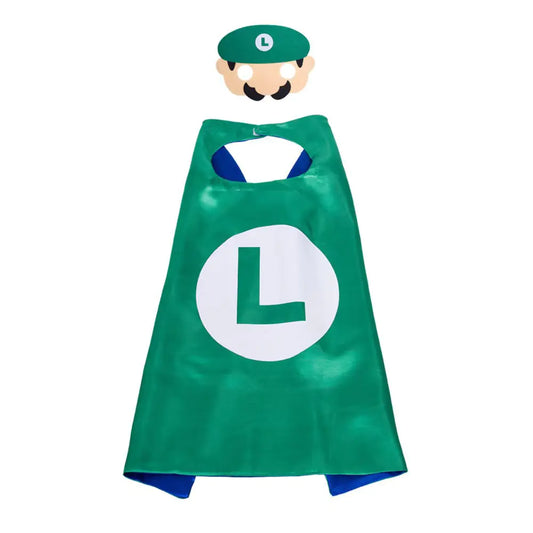 Mario Brothers Superhero Cape Costume for Kids