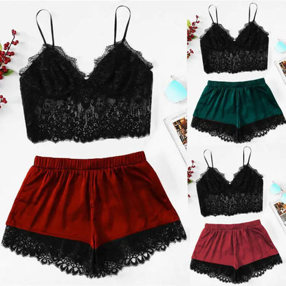 Lace Sleepwear Set - Women's Sexy Lingerie Outfit