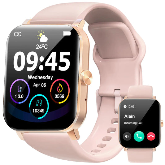 Smart Watch 1.85"HD Smartwatches for Men Women (Answer/Make Calls) Fitness Tracker with 120+ Sport Modes IP68 Waterproof Fitness Watch Heart Rate Sleep SpO2 Monitor Smartwatch for Android iOS