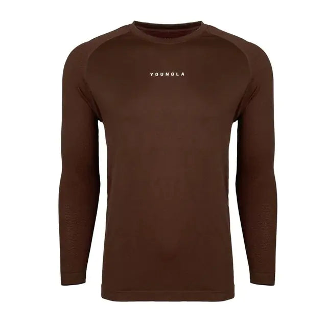 Men's Long Sleeve Fitness T-Shirt - Quick Dry & Breathable