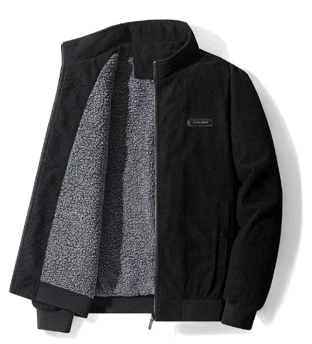 Men's Thickened Corduroy Lamb Coat - Plus Size Winter Jacket