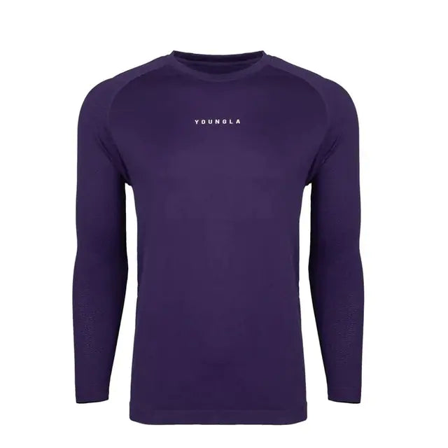 Men's Long Sleeve Fitness T-Shirt - Quick Dry & Breathable