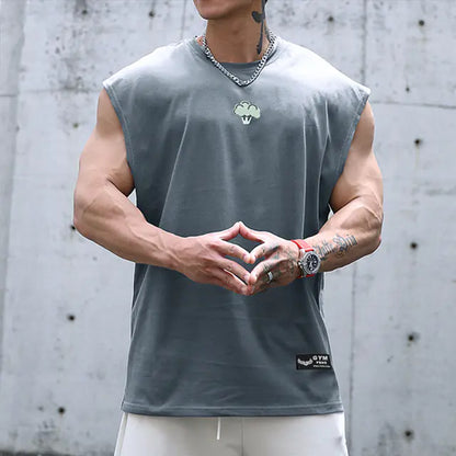 Men's Breathable Quick-Dry Sleeveless Fitness T-shirt