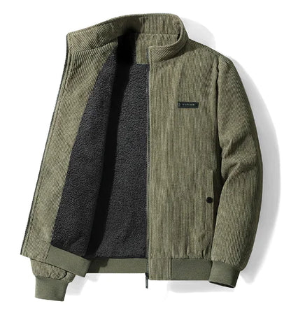 Men's Thickened Corduroy Lamb Coat - Plus Size Winter Jacket