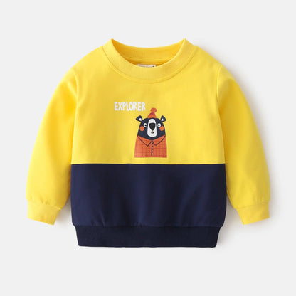 Cute Soft Cotton Cartoon Unhooded Kids' Clothing