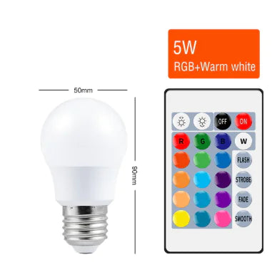 Smart RGB LED Bulb, E27, Remote Control