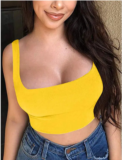 Sexy Slim-Fit Solid Strap Top for Women