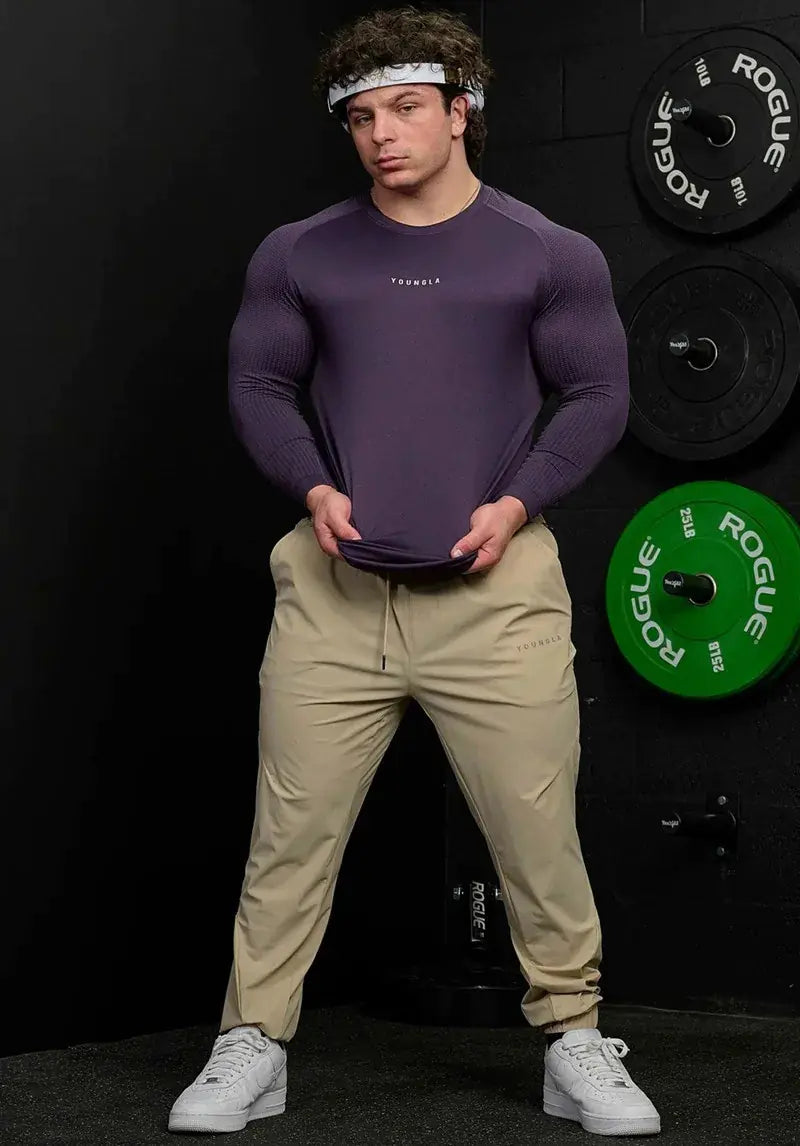 Men's Long Sleeve Fitness T-Shirt - Quick Dry & Breathable