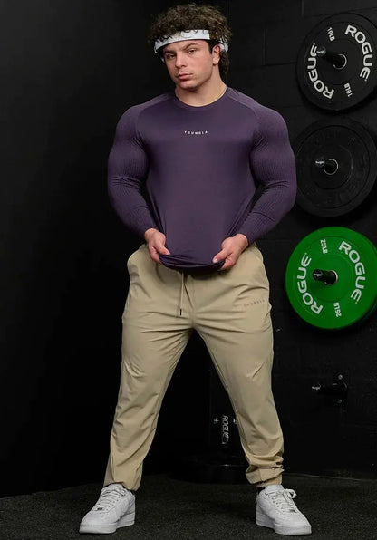 Men's Long Sleeve Fitness T-Shirt - Quick Dry & Breathable