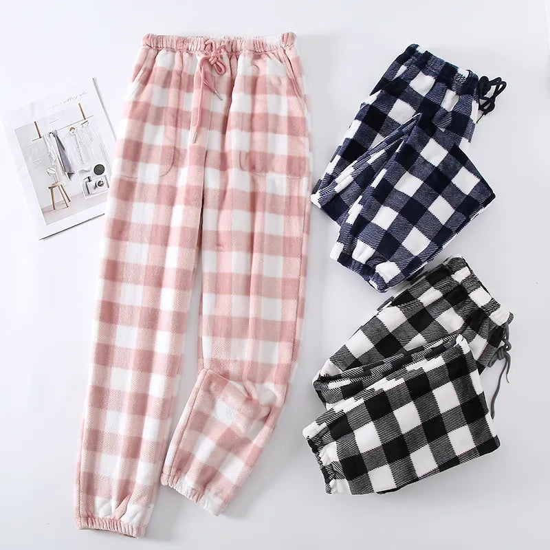 Thick Flannel Plaid Pajama Pants