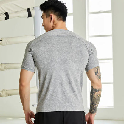 Men's Fitness Short Sleeve Quick-Dry Casual T-Shirt